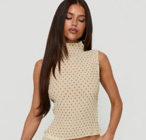 Ford Top Butter / Chocolate Polka Dot