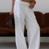 Mylana Straight Leg Tie Pants White