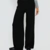 Bekki Wide Leg Knit Pant Black